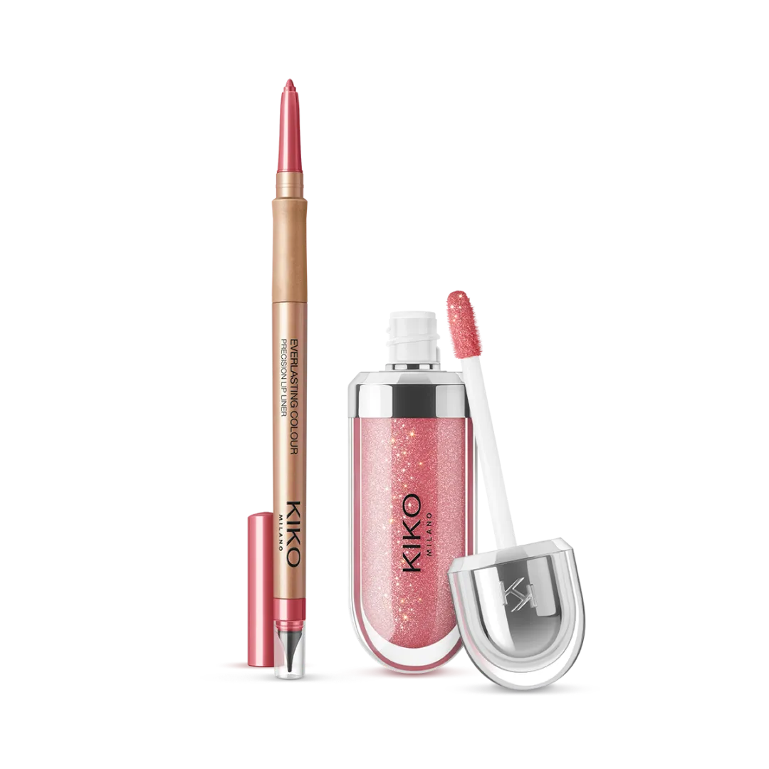 Kit 3D Hydra Lip Gloss + Lápis Labial Everlasting Color Precision Lip Liner